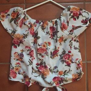 Floral off the shoulder top